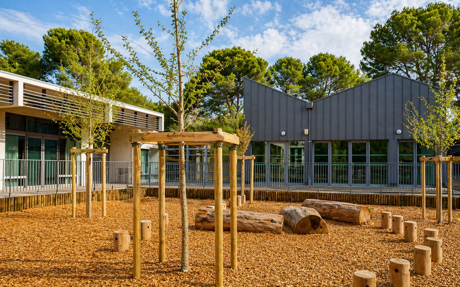 Désimperméabilisation et végétalisation des cours du groupe scolaire des Moulins de Barbentane